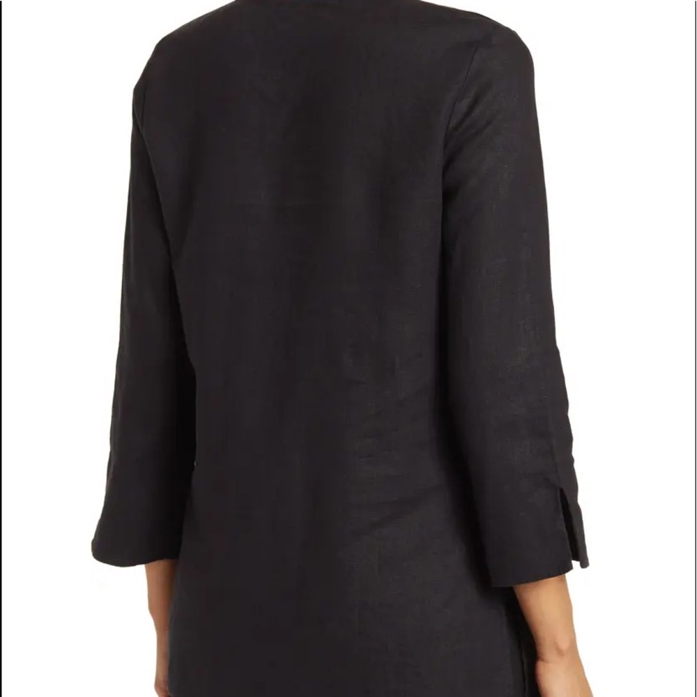Donna Karan New York Linen Jewel Embellished Tunic - Picture 12 of 12